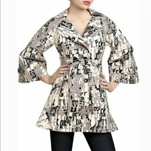 Nanette Lepore Trench Jacket Racy Croc Print SALE!